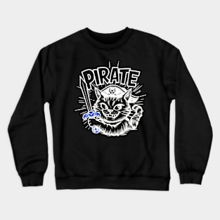 Pirate cute cat Crewneck Sweatshirt